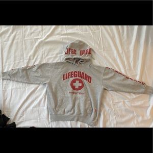 Nantasket Beach Lifeguard grey hoodie